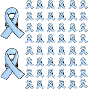 100Pcs White Ribbon Pins Lung Cancer Bone Cancer Awareness Pins Blindness Victims of Terrorism and Adoption Awareness Enamel Lapel Brooches