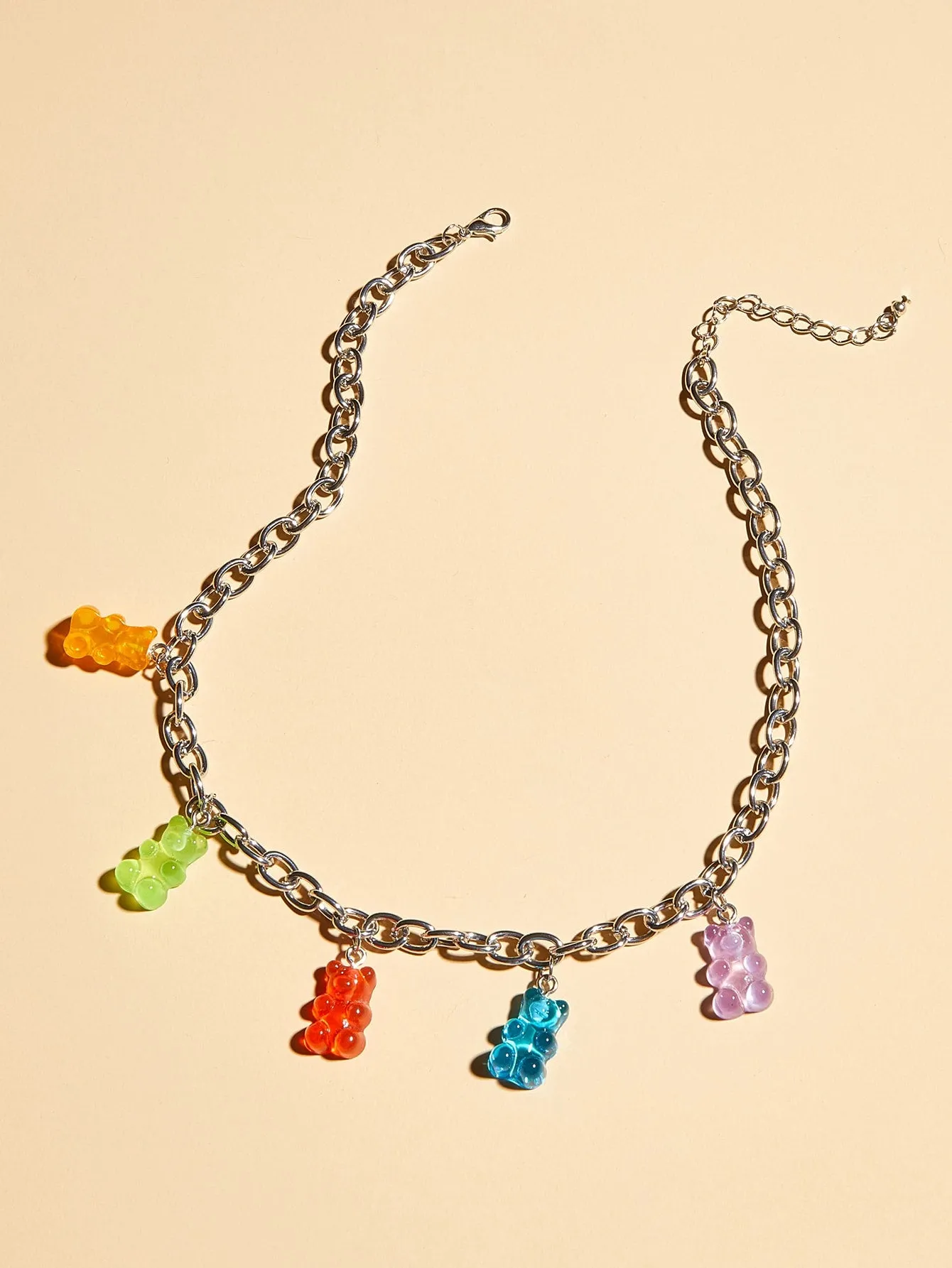 1pc Colorful Bear Charm Necklace for Women Jewelry for Women Gift for Her
