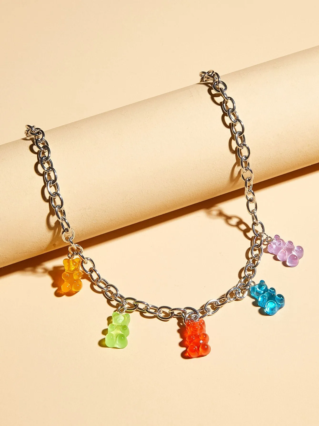 1pc Colorful Bear Charm Necklace for Women Jewelry for Women Gift for Her