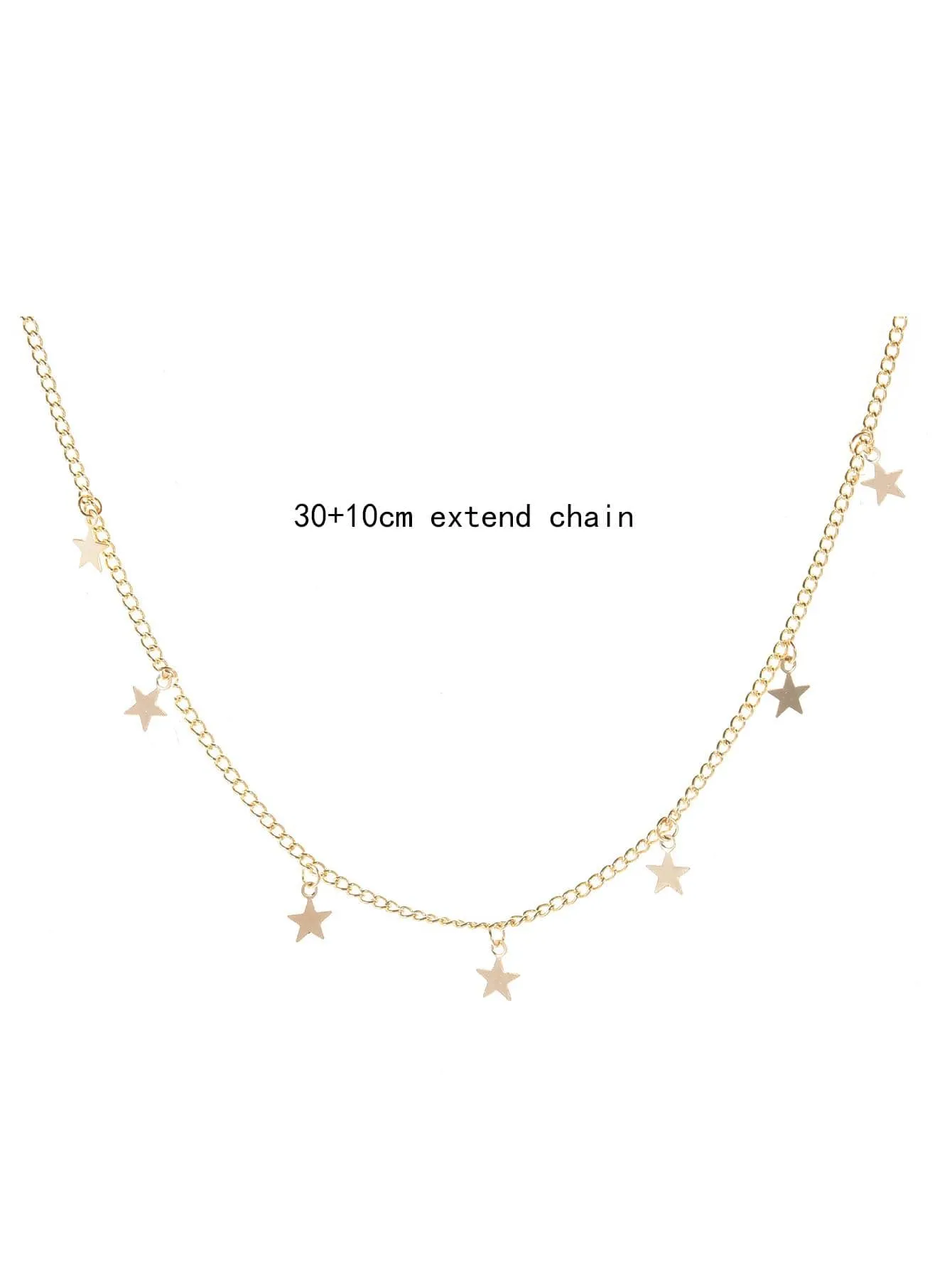 1pc Fashion Zinc Alloy Star Pendant Choker Dainty Necklace Novelty Necklace