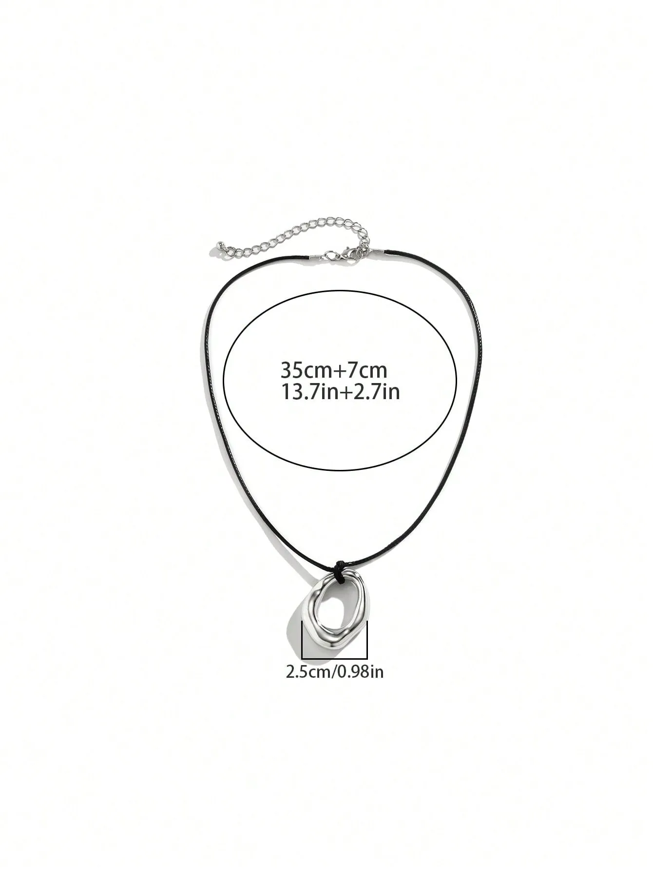 1pc Metallic Color Hollow Out Irregular Geometric Element Pendant Collar