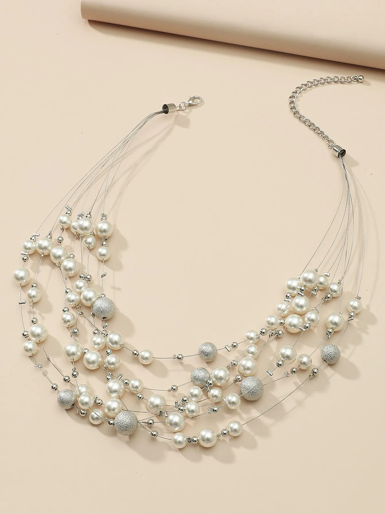 1pc Pearl Decor Layered Necklace for Women Jewelry for Women Gift for Her
