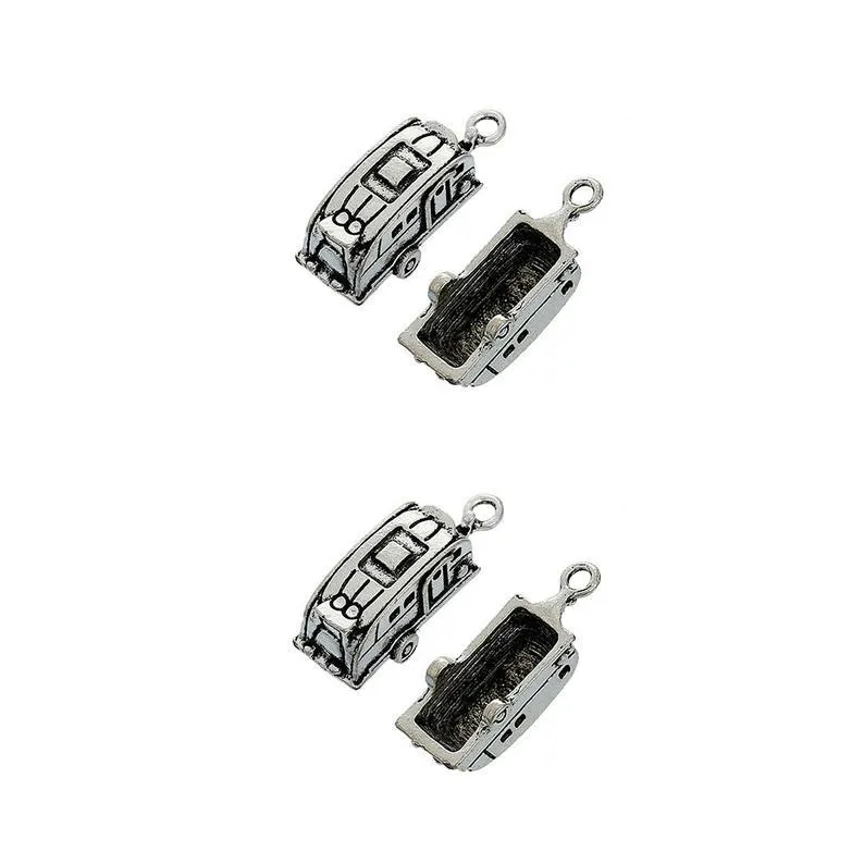 5 Pcs Tibetan Silver Caravan Touring Travellers 28mm x 11mm 3D 28mm Charms Pendants