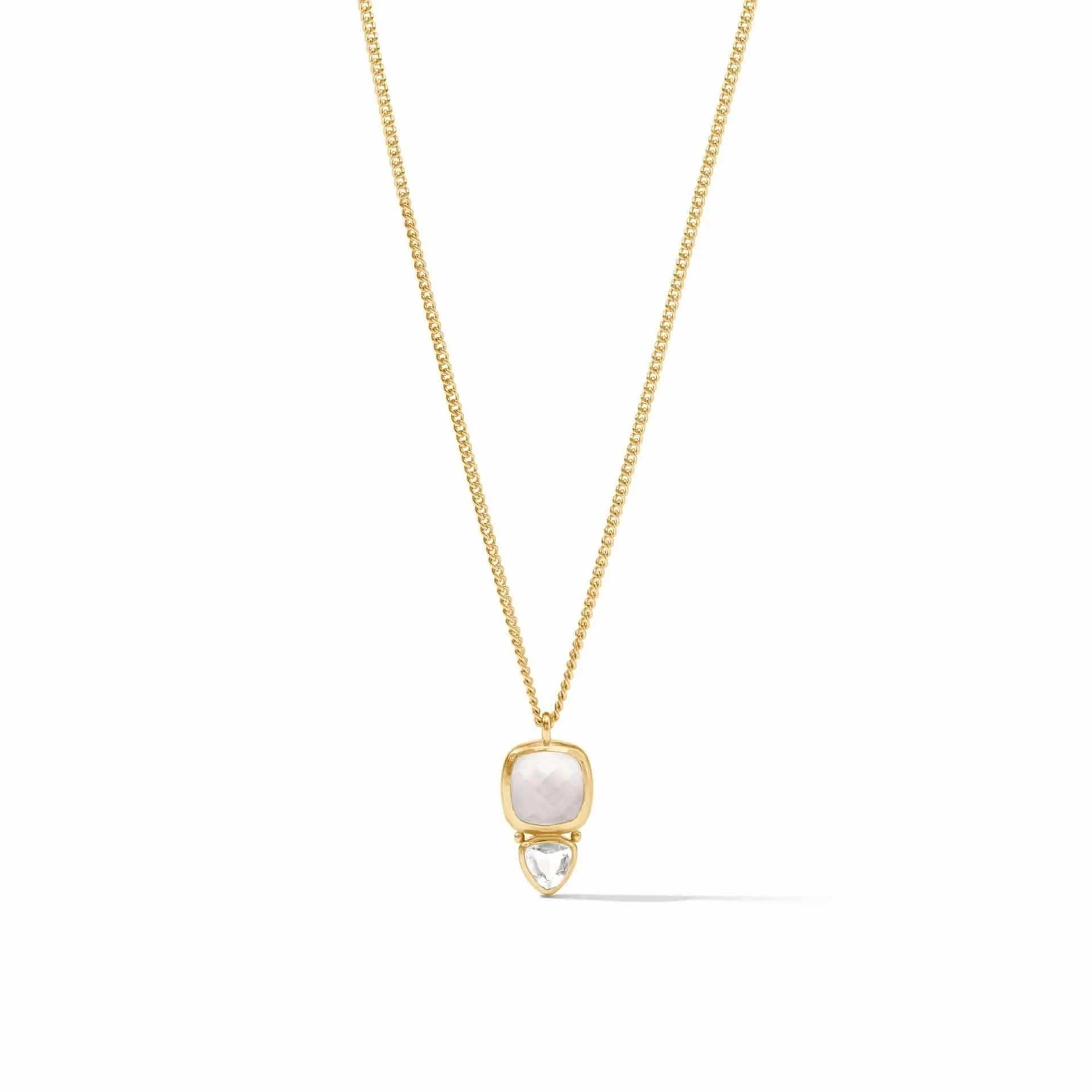 Aquitaine Duo Delicate Necklace Iridescent Clear Crystal