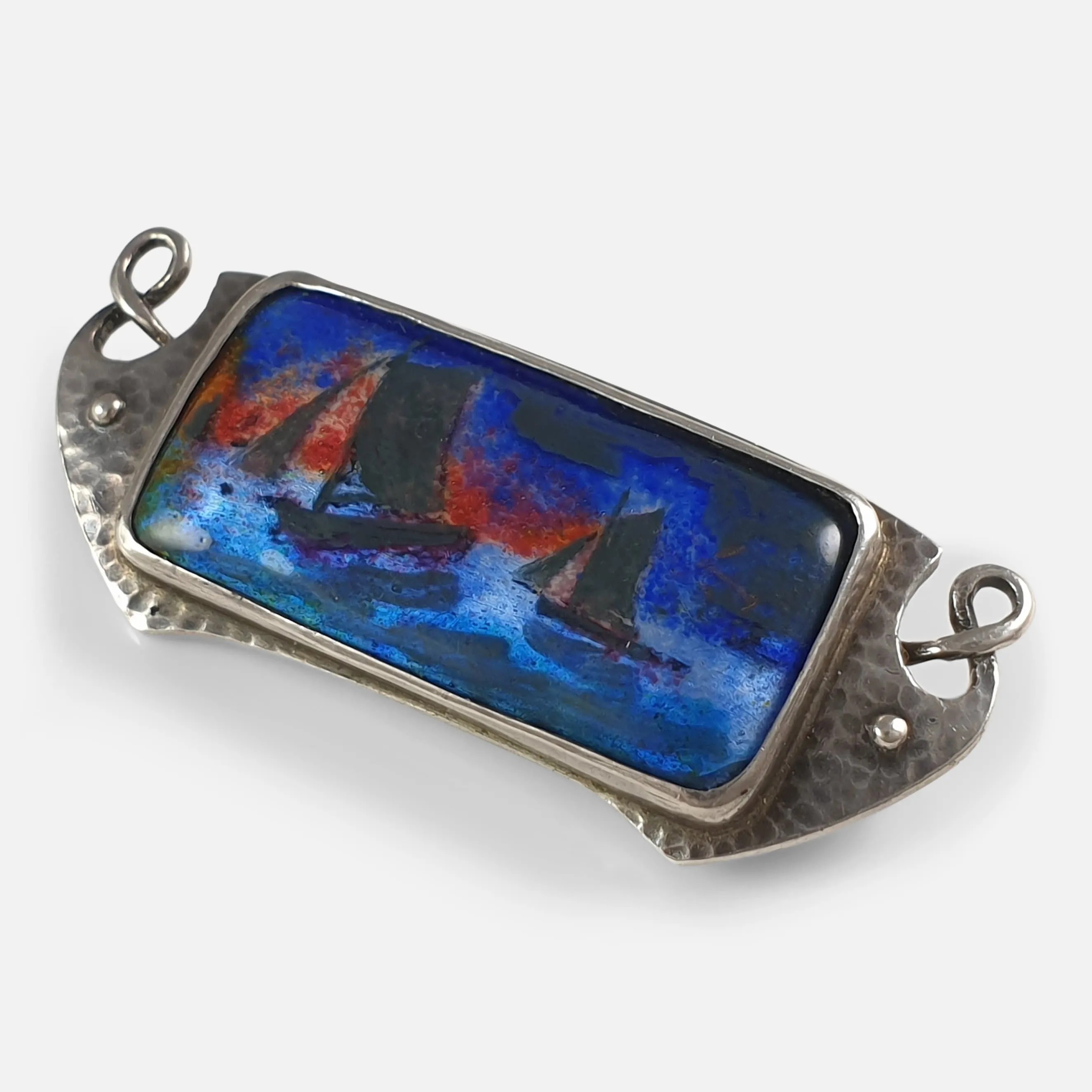 Arts and Crafts Silver and Enamel Brooch - Murrle Bennett & Co