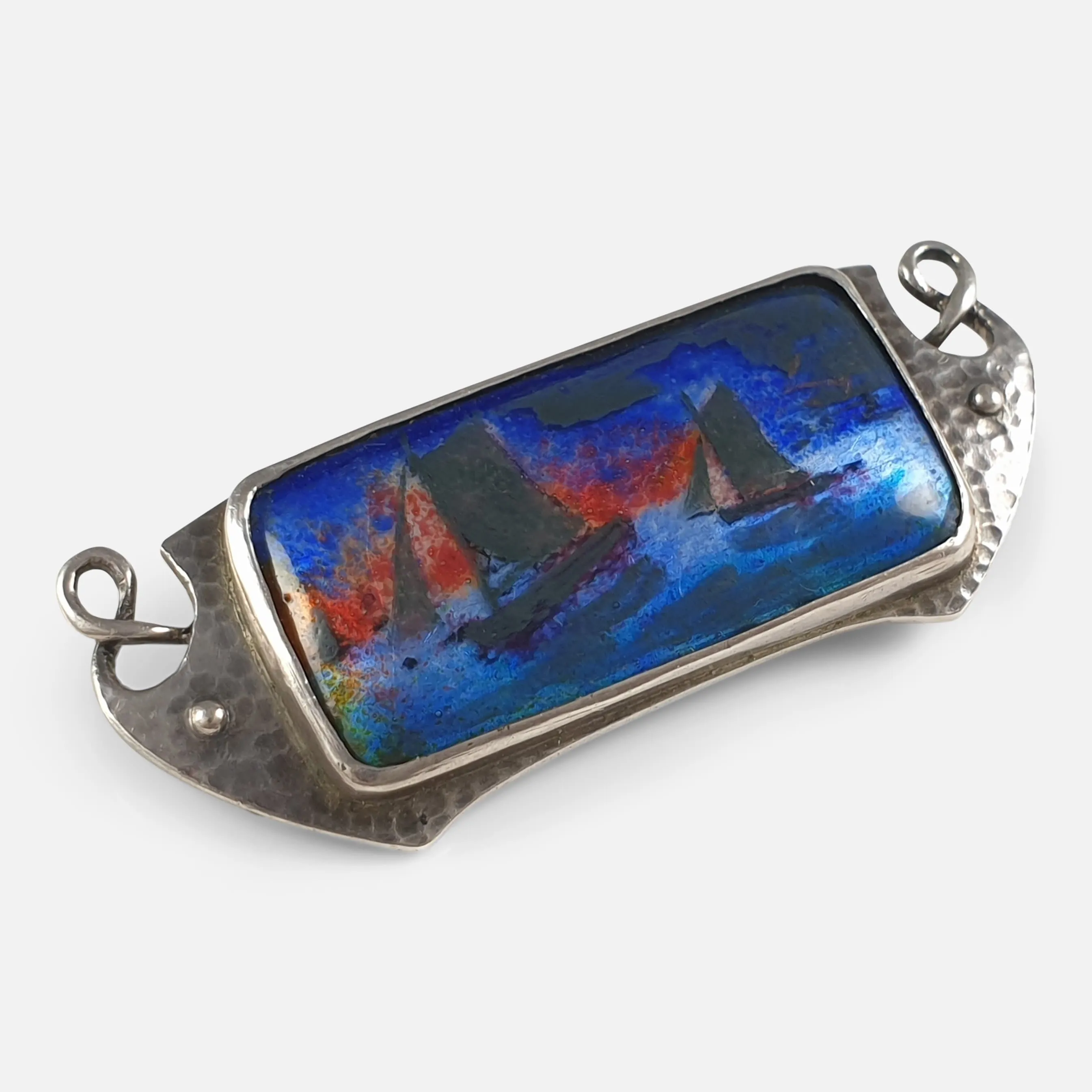 Arts and Crafts Silver and Enamel Brooch - Murrle Bennett & Co