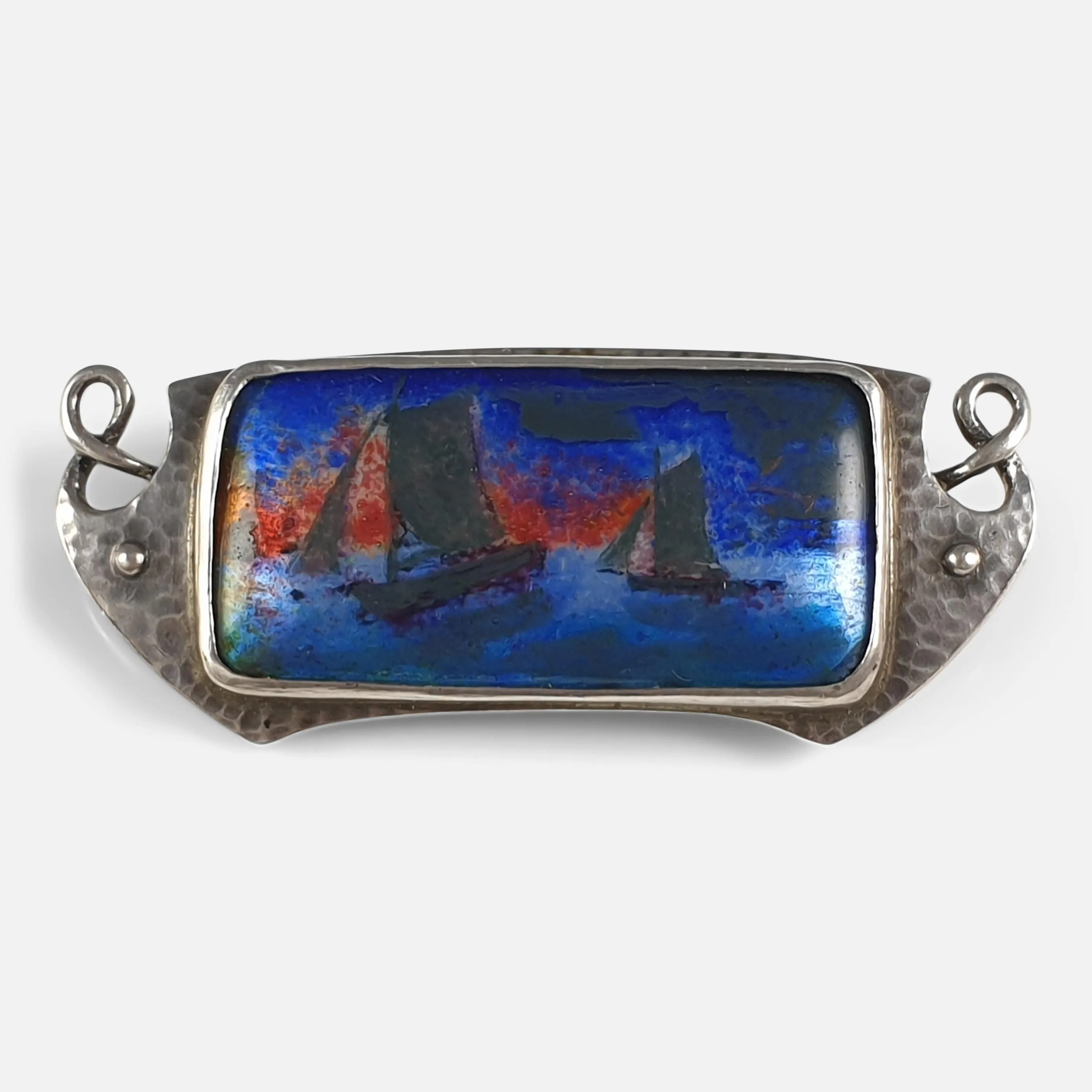 Arts and Crafts Silver and Enamel Brooch - Murrle Bennett & Co