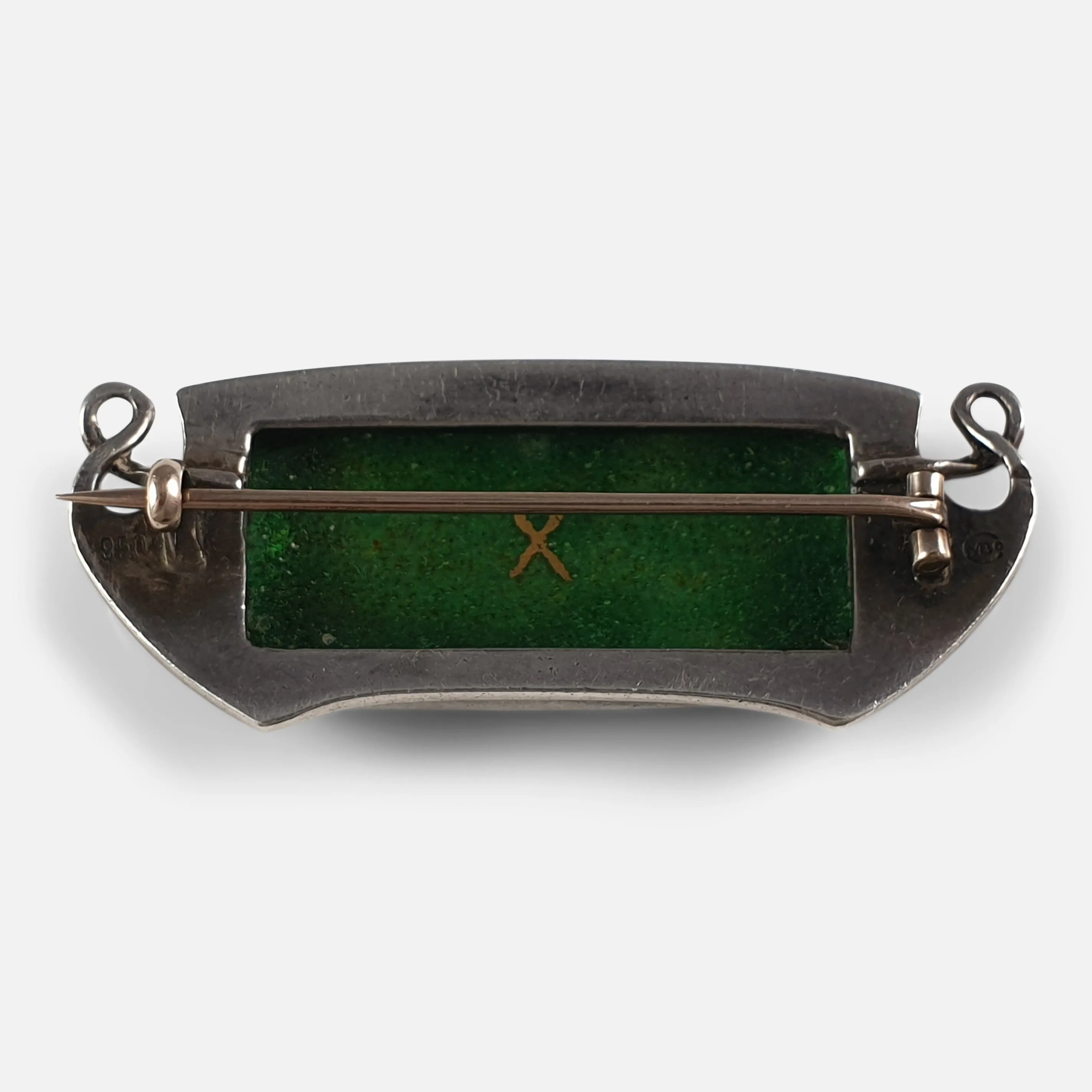 Arts and Crafts Silver and Enamel Brooch - Murrle Bennett & Co