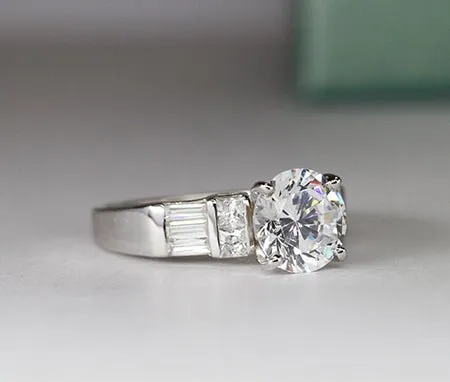 Bluebell - GIA Natural Round Diamond Engagement Ring