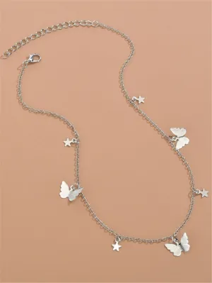 Butterfly Charm Necklace Dainty Necklace Novelty Necklace Creative Necklace