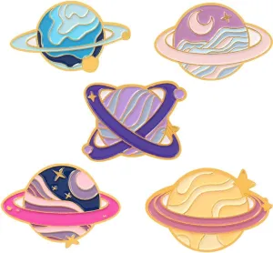Cartoon Space Star Planet Enamel Pins Explore Space Universe Planet Brooches On Clothes Badge Jewelry Clothes Backpack Accessories Color Creative Gift For Kids