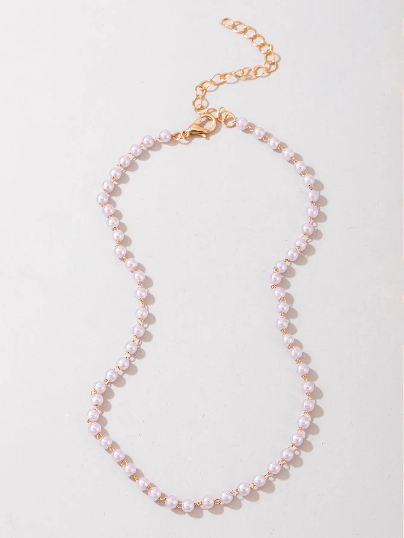 Faux Pearl Chain Choker Dainty Necklace Novelty Necklace Creative Necklace
