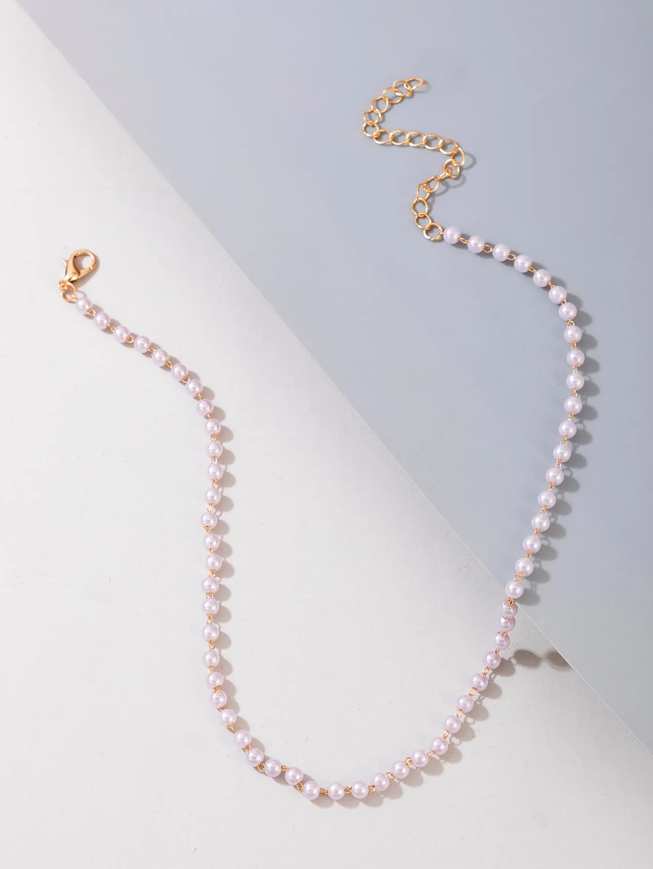Faux Pearl Chain Choker Dainty Necklace Novelty Necklace Creative Necklace