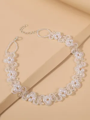 Faux Pearl Decor Choker for Women Jewelry for Women Necklace Accessories Gift