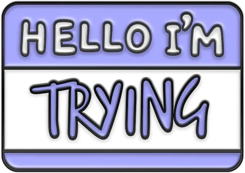 Fun Dialog Enamel Pins Custom 50% IDN 50% IDC I'm Stressed Tired Brooches Lapel Badges Quotes Jewelry Gift