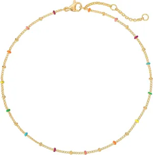 Gold Anklet for Women 14K Gold Plated Trendy Dainty Link Chain Ankle Bracelets Adjustable Anklets Handmade Simple Gold Jewelry Gifts