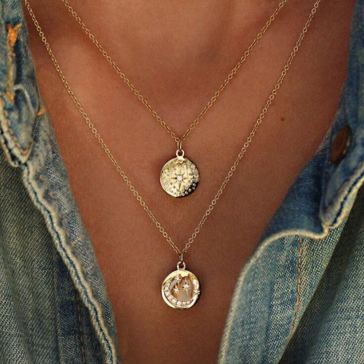 Gold color Choker Necklace for women Long Mary Tassel Pendant Chain Necklaces & Pendants Laces velvet chokers Fashion Jewelry