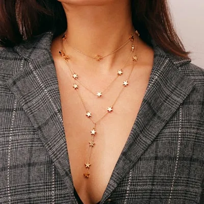 Gold color Choker Necklace for women Long Mary Tassel Pendant Chain Necklaces & Pendants Laces velvet chokers Fashion Jewelry