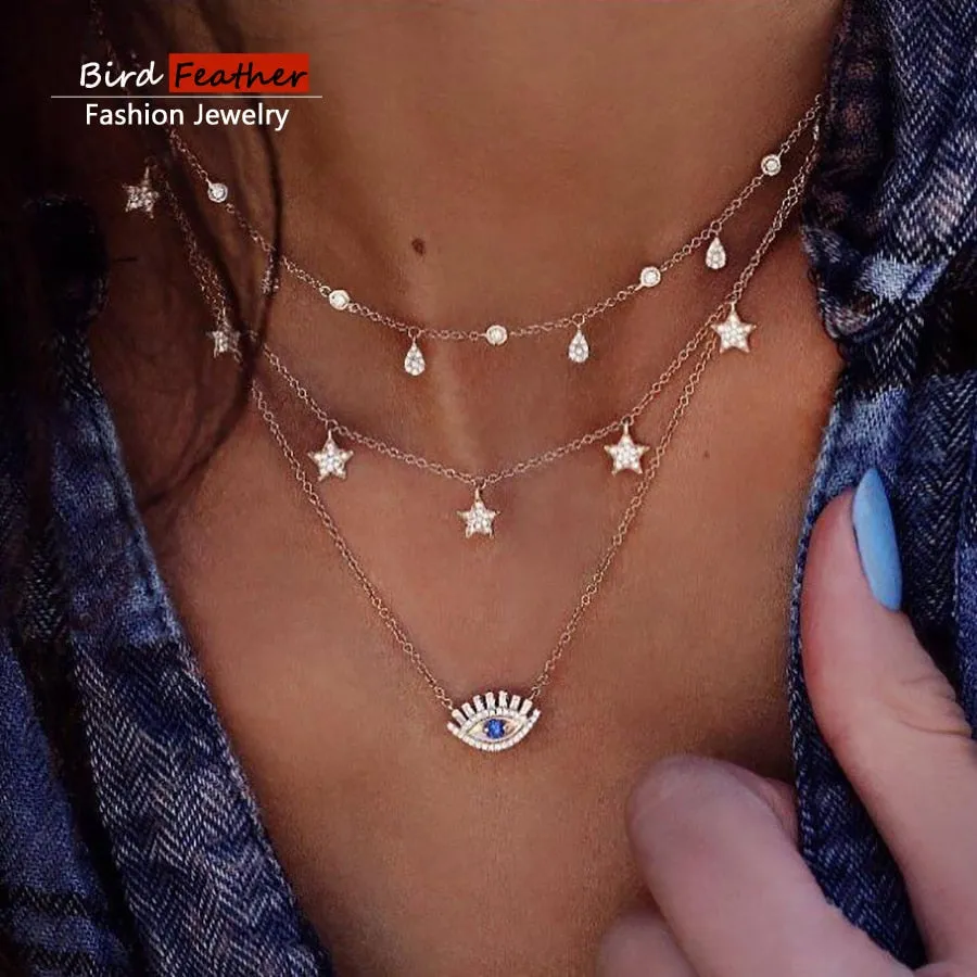 Gold color Choker Necklace for women Long Mary Tassel Pendant Chain Necklaces & Pendants Laces velvet chokers Fashion Jewelry