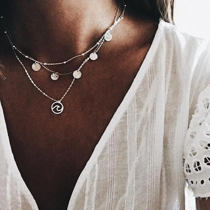 Gold color Choker Necklace for women Long Mary Tassel Pendant Chain Necklaces & Pendants Laces velvet chokers Fashion Jewelry