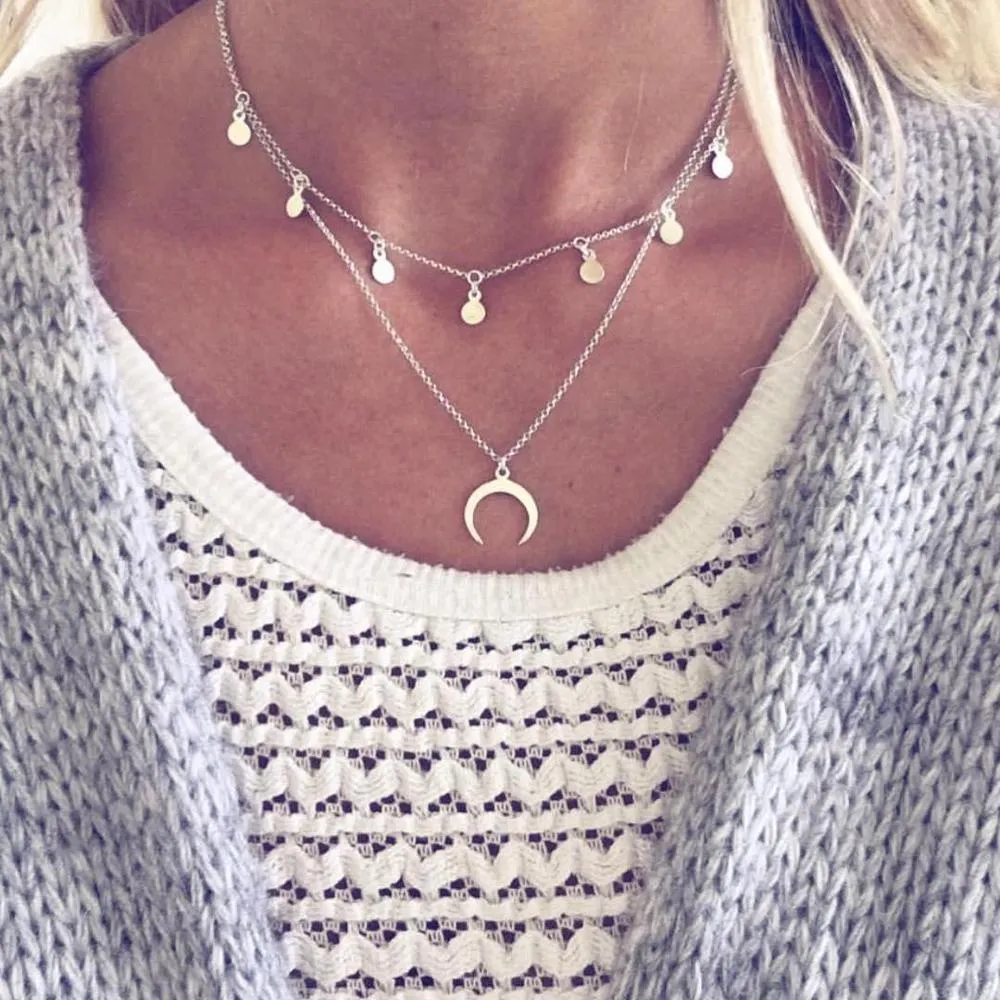 Gold color Choker Necklace for women Long Mary Tassel Pendant Chain Necklaces & Pendants Laces velvet chokers Fashion Jewelry
