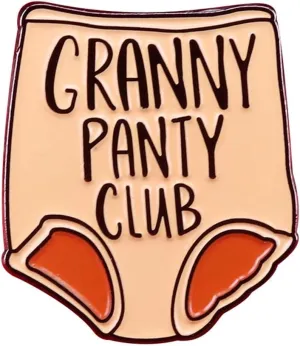 Granny Panty Club Feminist Brooch Pins Enamel Metal Badges Lapel Pin Brooches Jackets Jeans Cartoon Jewelry Accessories Funny Sarcastic Gift