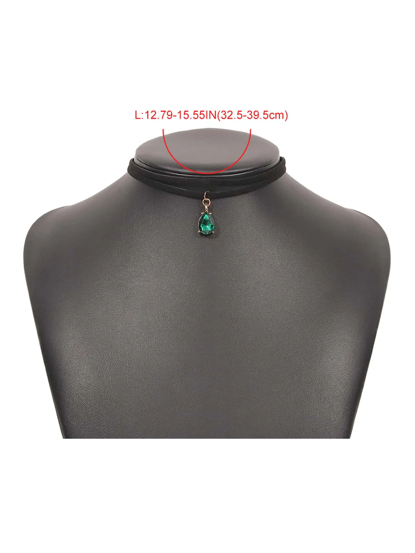 Green Rhinestone Drop Charm Choker for Women Jewelry for Women Gift for Her