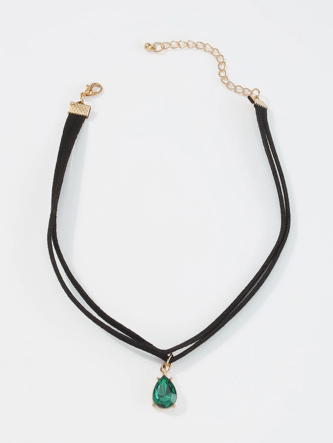 Green Rhinestone Drop Charm Choker for Women Jewelry for Women Gift for Her
