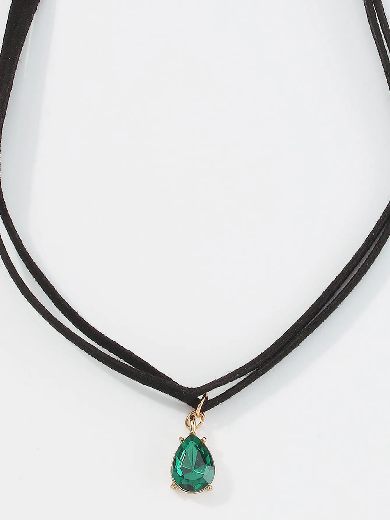 Green Rhinestone Drop Charm Choker for Women Jewelry for Women Gift for Her