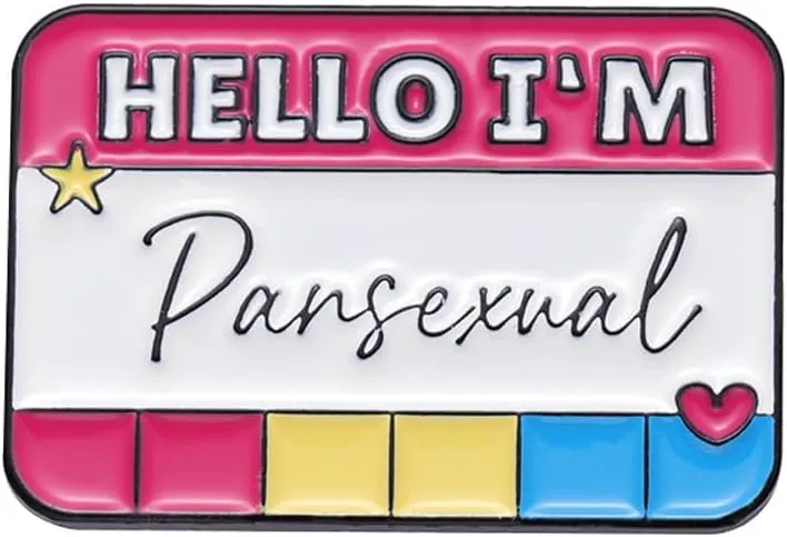 Hello I'm LGBT Enamel Pins Asexual Trans Gay Lesbian Brooches Lapel Badges Pride Rainbow Color Dialog Box Jewelry