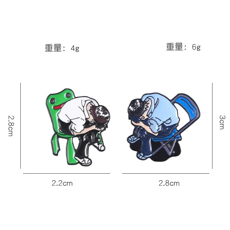 Ikari Shinji Enamel Pins Cartoon Anime Frog Chairs Brooches Bag Lapel Button Badges Funny Jewelry Gift for Kids Friends