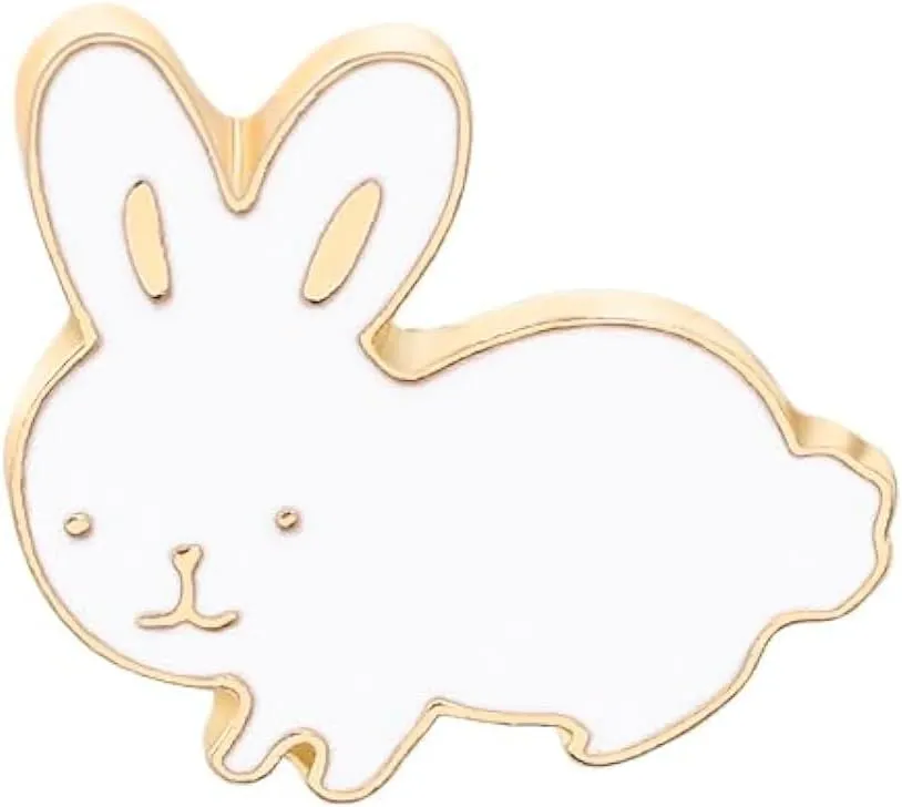 Little White RabbitAwesome Brooch Cartoon Enamel Brooch Pin Jacket Lapel Metal Pins Brooches Badges Exquisite Jewelry Accessories