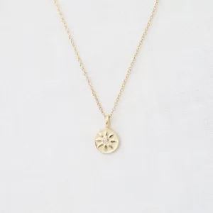 Lotus Diamond Delicate Necklace