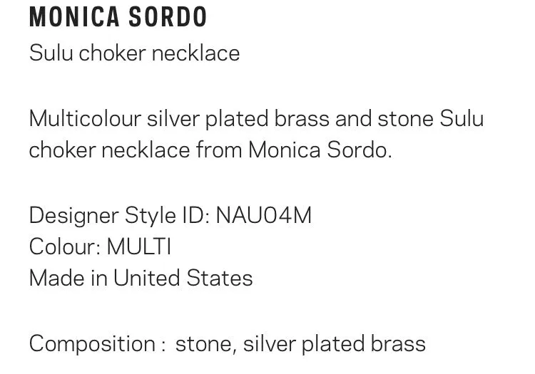 Monica Sordo Sulu choker necklace