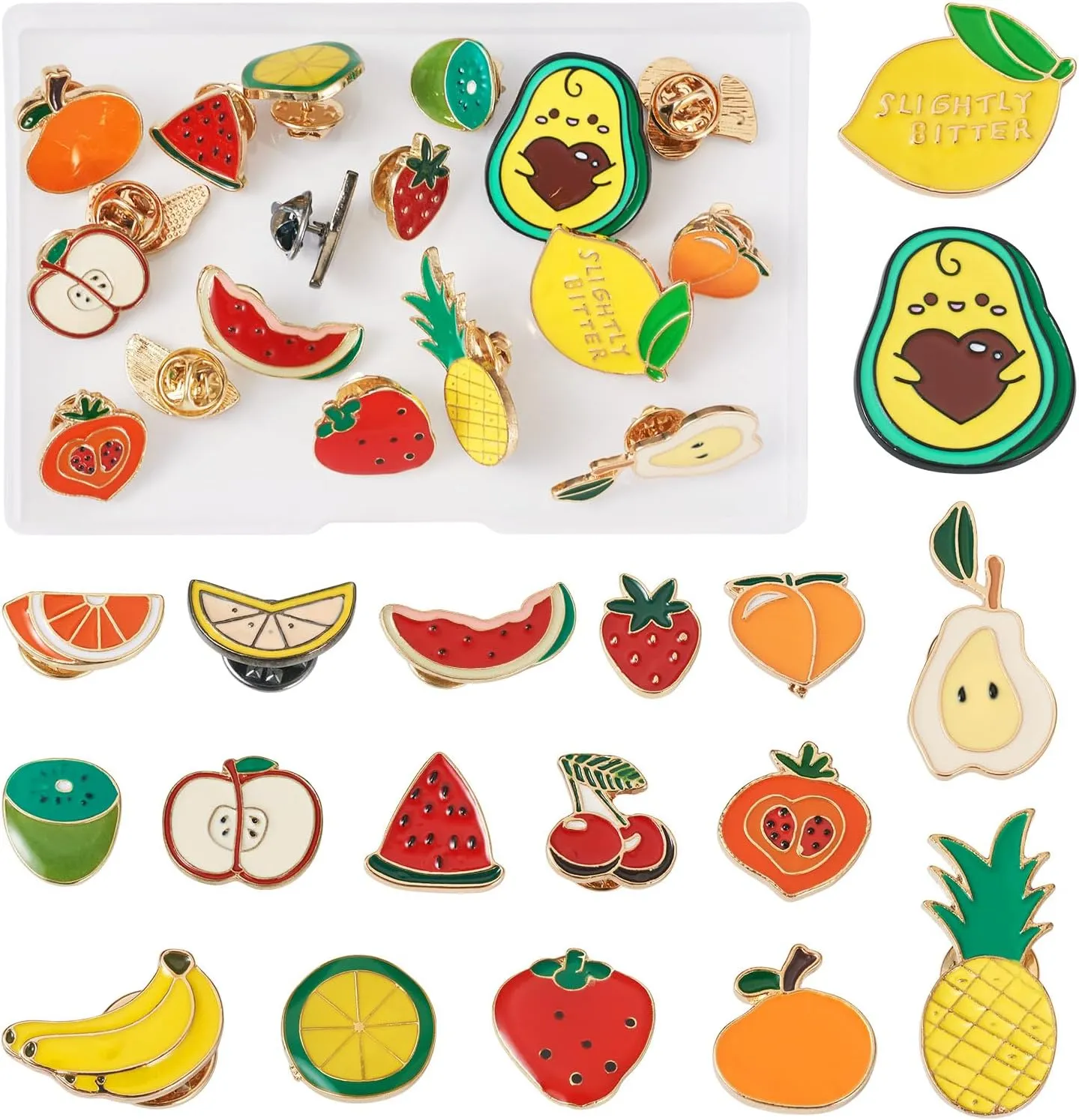 Pandahall Various Theme Alloy Enamel Brooches Lapel Brooch Enamel Pin Set