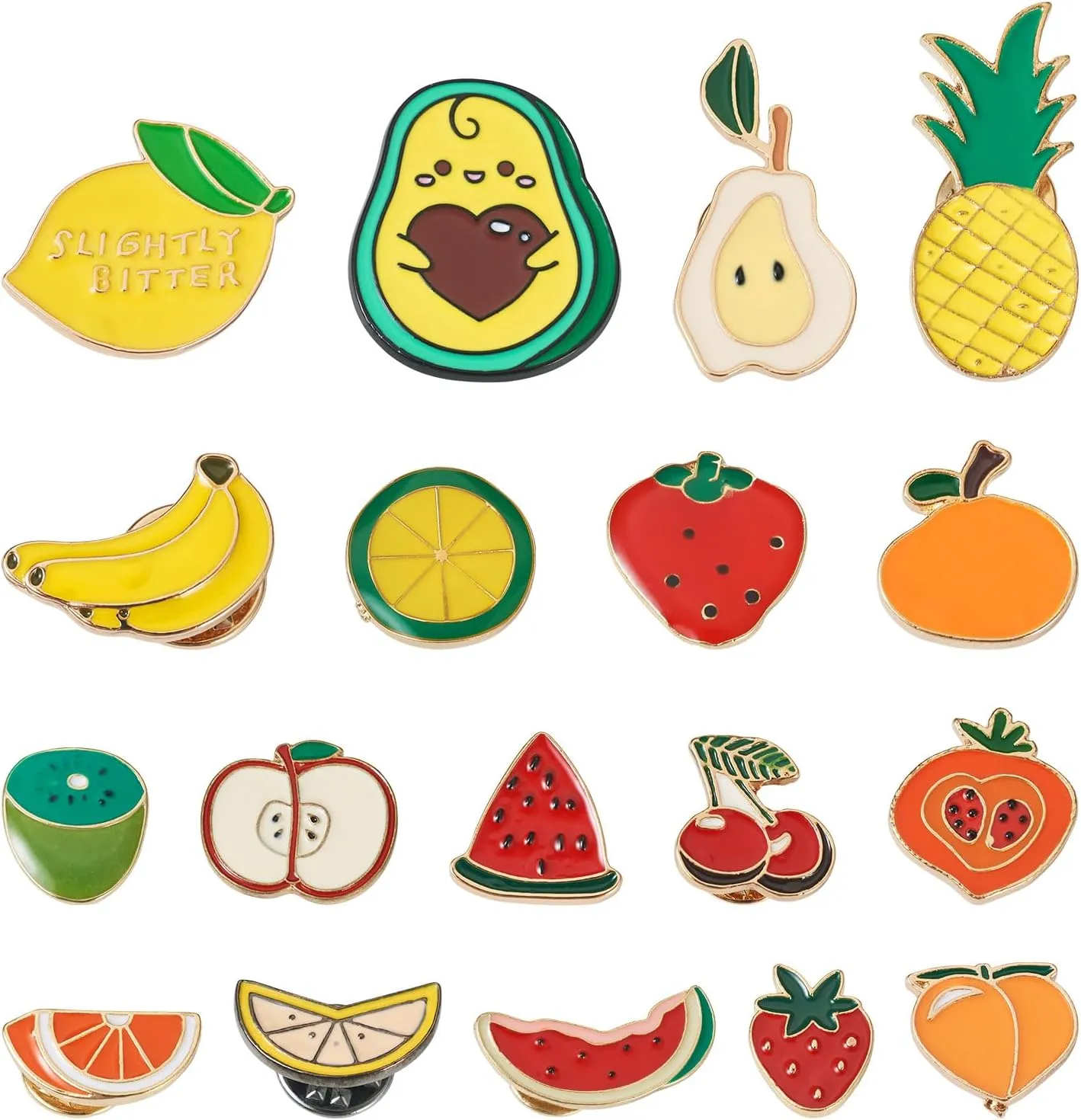 Pandahall Various Theme Alloy Enamel Brooches Lapel Brooch Enamel Pin Set