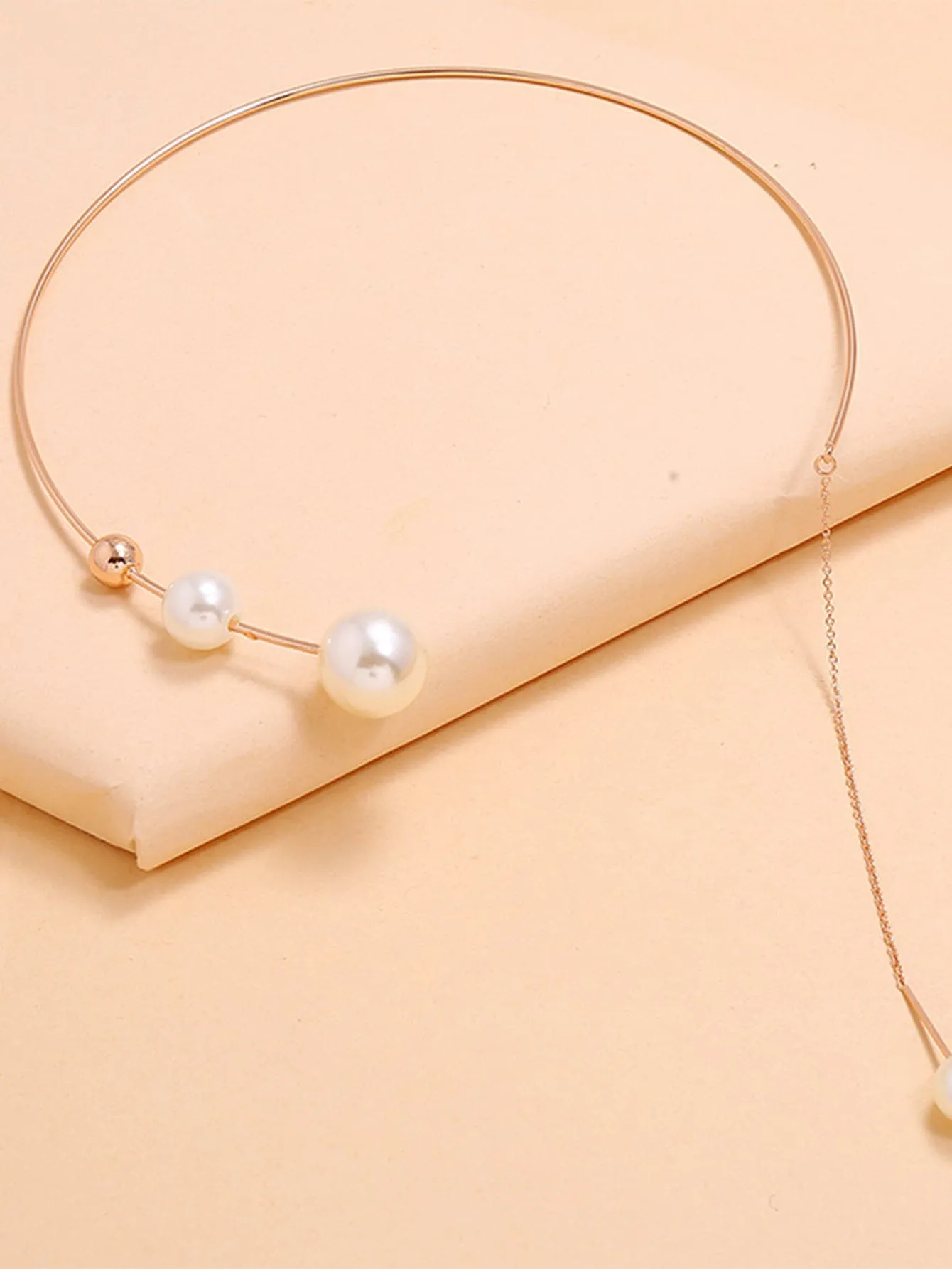 Pearl Decor Cuff Open Choker for Women Jewelry for Women Necklace Accessories