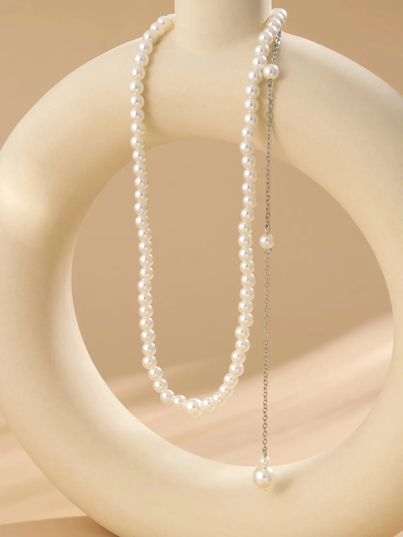 Pearl Decor Open Back Necklace for Women Jewelry for Women Gift for Her Necklace