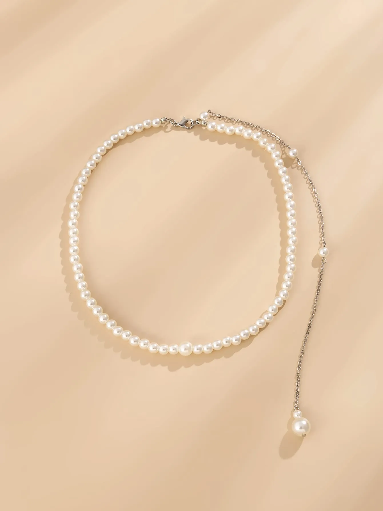 Pearl Decor Open Back Necklace for Women Jewelry for Women Gift for Her Necklace