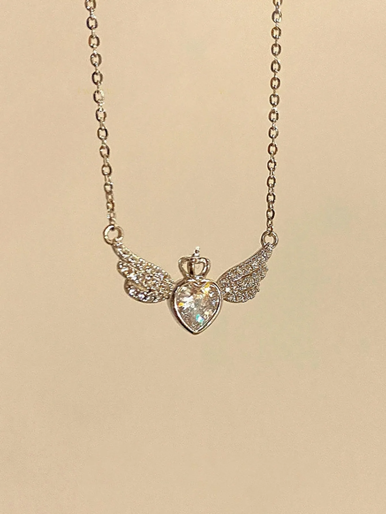 Rhinestone Wing Charm Necklace for Women Jewelry for Women Gift for Her Necklace