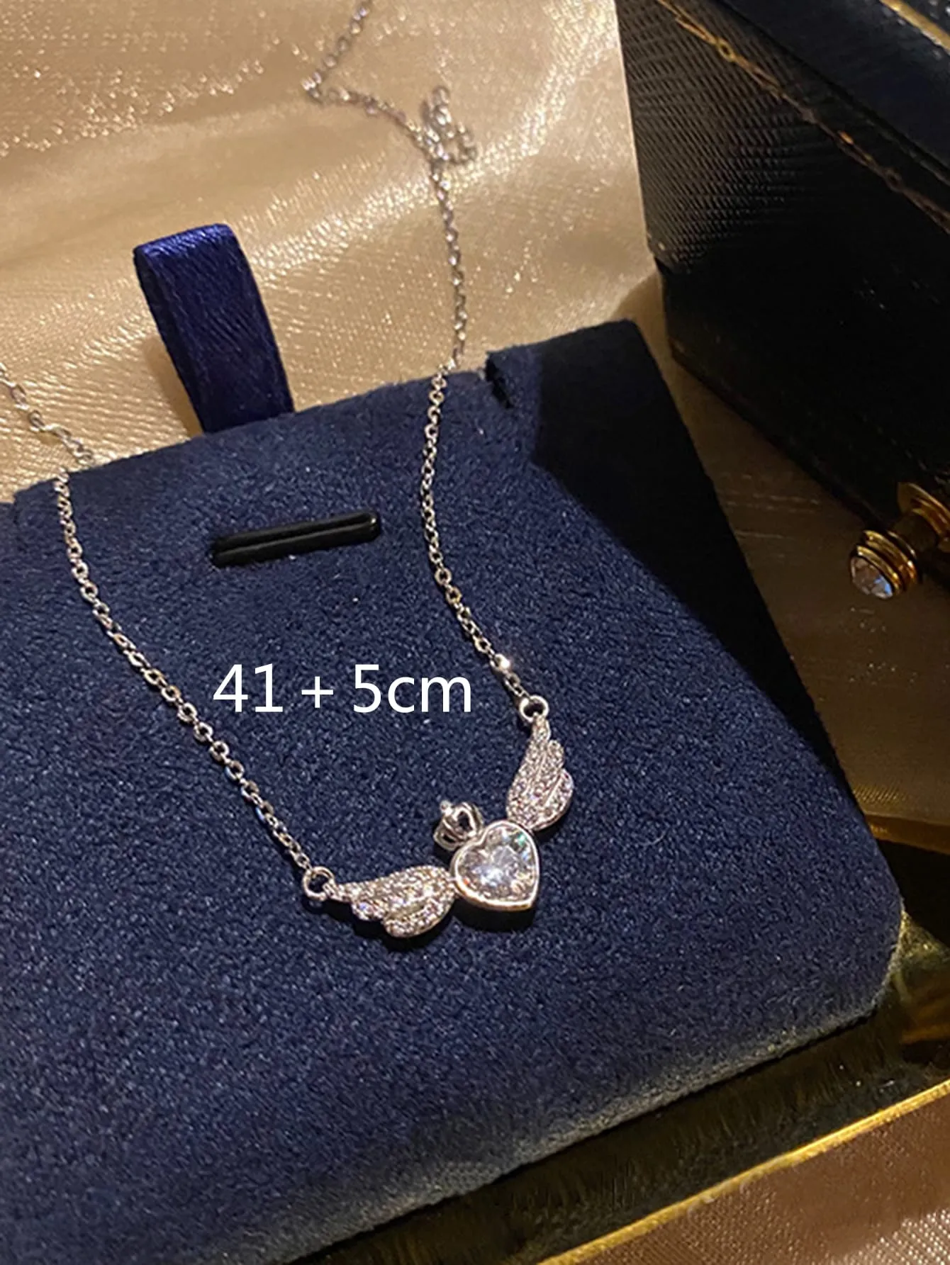 Rhinestone Wing Charm Necklace for Women Jewelry for Women Gift for Her Necklace