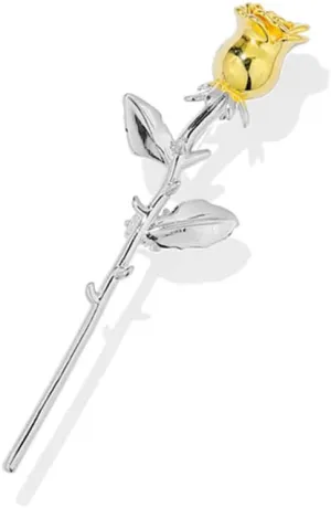 Rose Flower Brooch Lapel Pins Wedding Party Badge Dress Hat Bag Suit Accessories Mother's Day Valentine Jewelry for Women Gifts