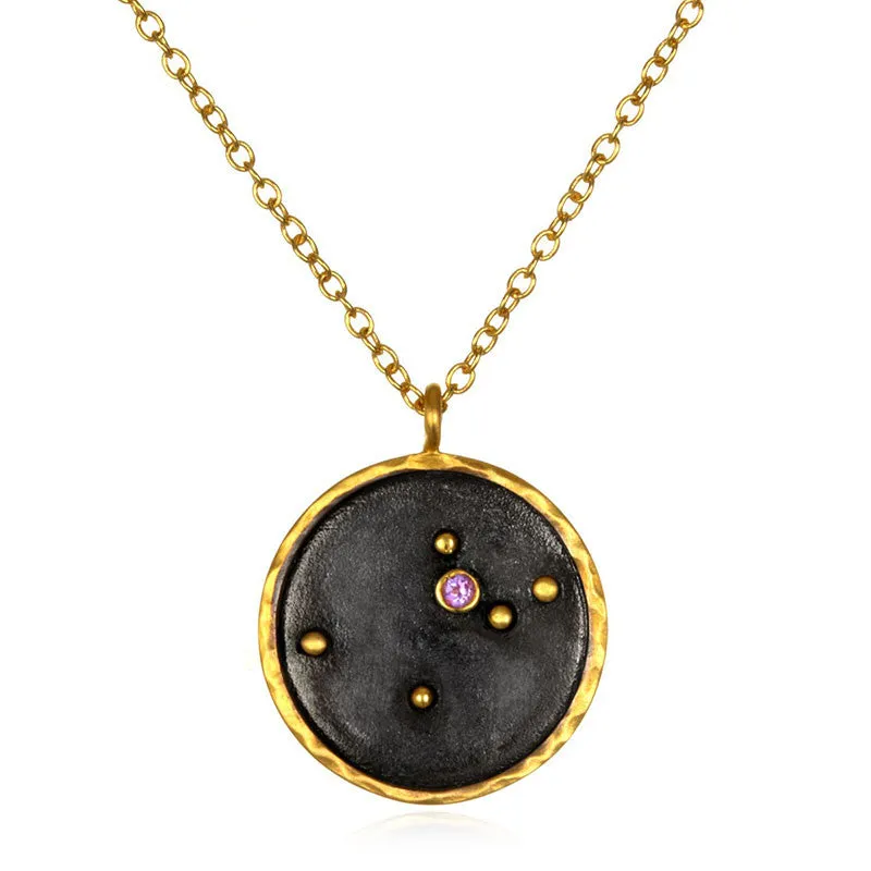 Satya Zodiac Aquarius Amethyst Necklace