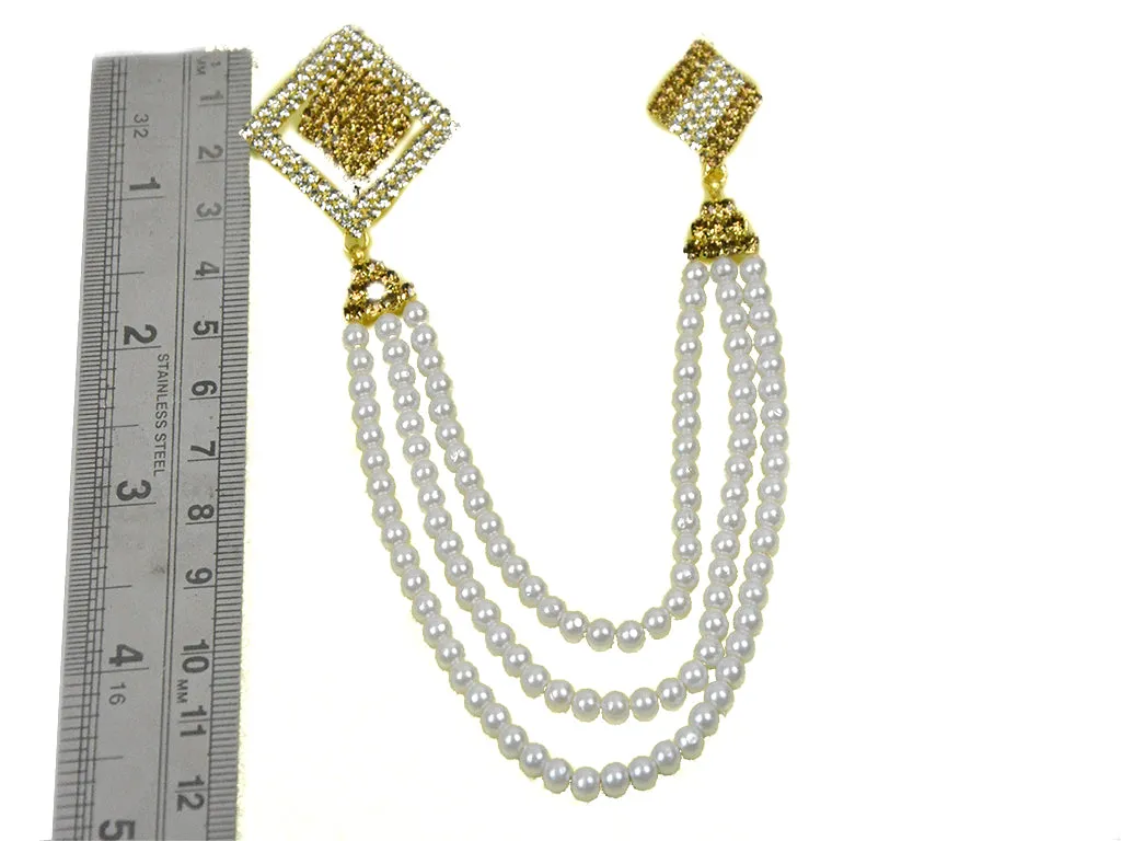 White Golden Designer Brooch 13